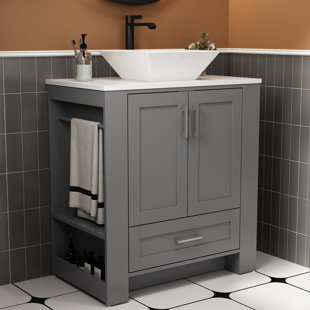 Kylin 299 Single Bathroom Vanity With Ceramic Top 